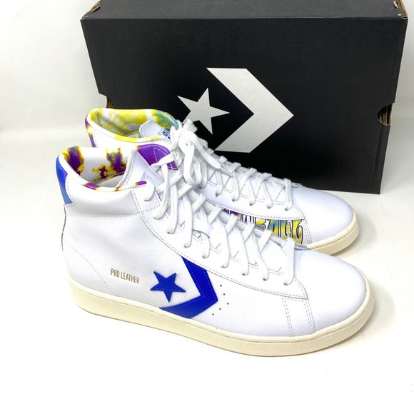 Converse Men's 170535C Pro Leather Hi Peace Love Basketball Shoes White Sneakers - Picture 6 of 10